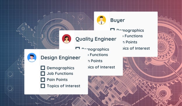 Technical buyer personas - design engineers, quality engineers, buyers