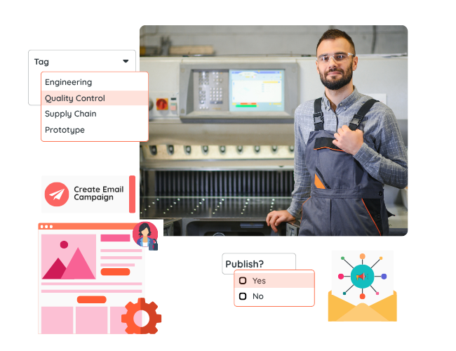 Technician poses in front of his machine