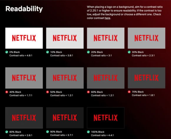 Netflix brand kit example