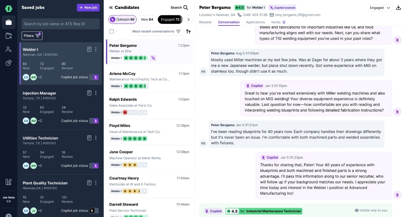FactoryFix candidate dashboard